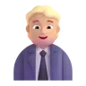 Office Worker: Medium-Light Skin Tone Emoji 🧑🏼‍💼 image - Microsoft 3D Fluent style
