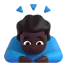 Man Bowing: Dark Skin Tone Emoji 🙇🏿‍♂️ image - Microsoft 3D Fluent style