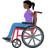 Woman In Manual Wheelchair: Dark Skin Tone