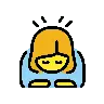 Woman Bowing Emoji 🙇‍♀️ image - OpenMoji style