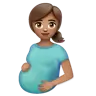 Pregnant Woman: Medium Skin Tone Emoji 🤰🏽 image - WhatsApp style