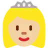 Princess: Medium-Light Skin Tone Emoji 👸🏼 image - Twitter / X (Twemoji) style