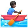 Man Rowing Boat: Dark Skin Tone Emoji 🚣🏿‍♂️ image - Samsung style