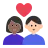 Couple With Heart: Woman, Man, Medium-Dark Skin Tone, Light Skin Tone