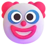 ใบหน้าตัวตลก Emoji 🤡 image - Microsoft 3D Fluent style