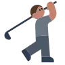 Person Golfing: Medium Skin Tone Emoji 🏌🏽 image - Tossface style