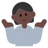 Person Shrugging: Dark Skin Tone Emoji 🤷🏿 image - Tossface style