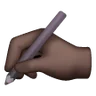 Writing Hand: Dark Skin Tone Emoji ✍🏿 image - Samsung style