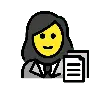 Woman Office Worker Emoji 👩‍💼 image - OpenMoji style