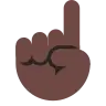 Index Pointing Up: Dark Skin Tone Emoji ☝🏿 image - Tossface style