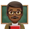 Man Teacher: Medium-Dark Skin Tone Emoji 👨🏾‍🏫 image - Apple style