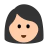 Woman: Light Skin Tone Emoji 👩🏻 image - Tossface style