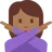 Woman Gesturing No: Medium-Dark Skin Tone