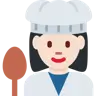 Woman Cook: Light Skin Tone Emoji 👩🏻‍🍳 image - Twitter / X (Twemoji) style