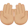 Palms Up Together: Medium-Light Skin Tone Emoji 🤲🏼 image - Apple style