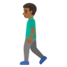 Man Walking: Medium-Dark Skin Tone Emoji 🚶🏾‍♂️ image - Google Noto Color style
