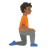 Person Kneeling Facing Right: Medium-Dark Skin Tone