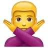 Man Gesturing No Emoji 🙅‍♂️ image - WhatsApp style