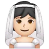 Person With Veil: Light Skin Tone Emoji 👰🏻 image - Samsung style