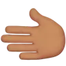 Leftwards Hand: Medium Skin Tone Emoji 🫲🏽 image - Apple style