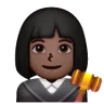 Woman Judge: Dark Skin Tone Emoji 👩🏿‍⚖️ image - Samsung style
