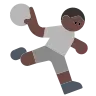 Person Playing Handball: Dark Skin Tone Emoji 🤾🏿 image - Tossface style