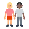 Women Holding Hands: Medium-Light Skin Tone, Medium-Dark Skin Tone Emoji 👩🏼‍🤝‍👩🏾 image - Tossface style