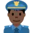 Man Police Officer: Dark Skin Tone