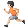 Person Running: Light Skin Tone Emoji 🏃🏻 image - Samsung style
