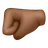 Left-Facing Fist: Medium-Dark Skin Tone