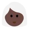 Woman: Dark Skin Tone, White Hair Emoji 👩🏿‍🦳 image - Tossface style