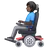 Man In Motorized Wheelchair: Dark Skin Tone