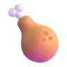 ขาสัตว์ปีก Emoji 🍗 image - Microsoft 3D Fluent style