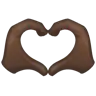Heart Hands: Dark Skin Tone Emoji 🫶🏿 image - WhatsApp style