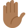 Raised Hand: Medium-Dark Skin Tone Emoji ✋🏾 image - Twitter / X (Twemoji) style