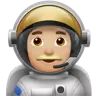 Man Astronaut: Medium-Light Skin Tone Emoji 👨🏼‍🚀 image - Apple style
