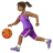 Woman Bouncing Ball: Medium-Dark Skin Tone