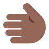 Leftwards Hand: Medium-Dark Skin Tone Emoji 🫲🏾 image - Tossface style
