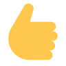 Thumbs Up Sign Emoji 👍 image - Tossface style