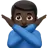 Man Gesturing No: Dark Skin Tone