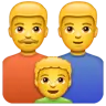 Family: Man, Man, Boy Emoji 👨‍👨‍👦 image - WhatsApp style