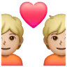 Couple With Heart: Medium-Light Skin Tone Emoji 💑🏼 image - Samsung style