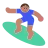 Man Surfing: Medium Skin Tone