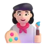 Woman Artist: Light Skin Tone Emoji 👩🏻‍🎨 image - Microsoft 3D Fluent style