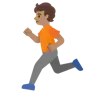Person Running: Medium Skin Tone Emoji 🏃🏽 image - Google Noto Color style