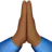 Folded Hands: Medium-Dark Skin Tone