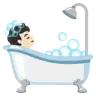 Person Taking Bath: Light Skin Tone Emoji 🛀🏻 image - Google Noto Color style