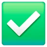 Check Mark Button Emoji ✅ image - Samsung style