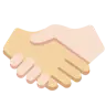 Handshake: Medium-Light Skin Tone, Light Skin Tone Emoji 🫱🏼‍🫲🏻 image - Twitter / X (Twemoji) style