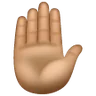 Raised Hand: Medium Skin Tone Emoji ✋🏽 image - Samsung style